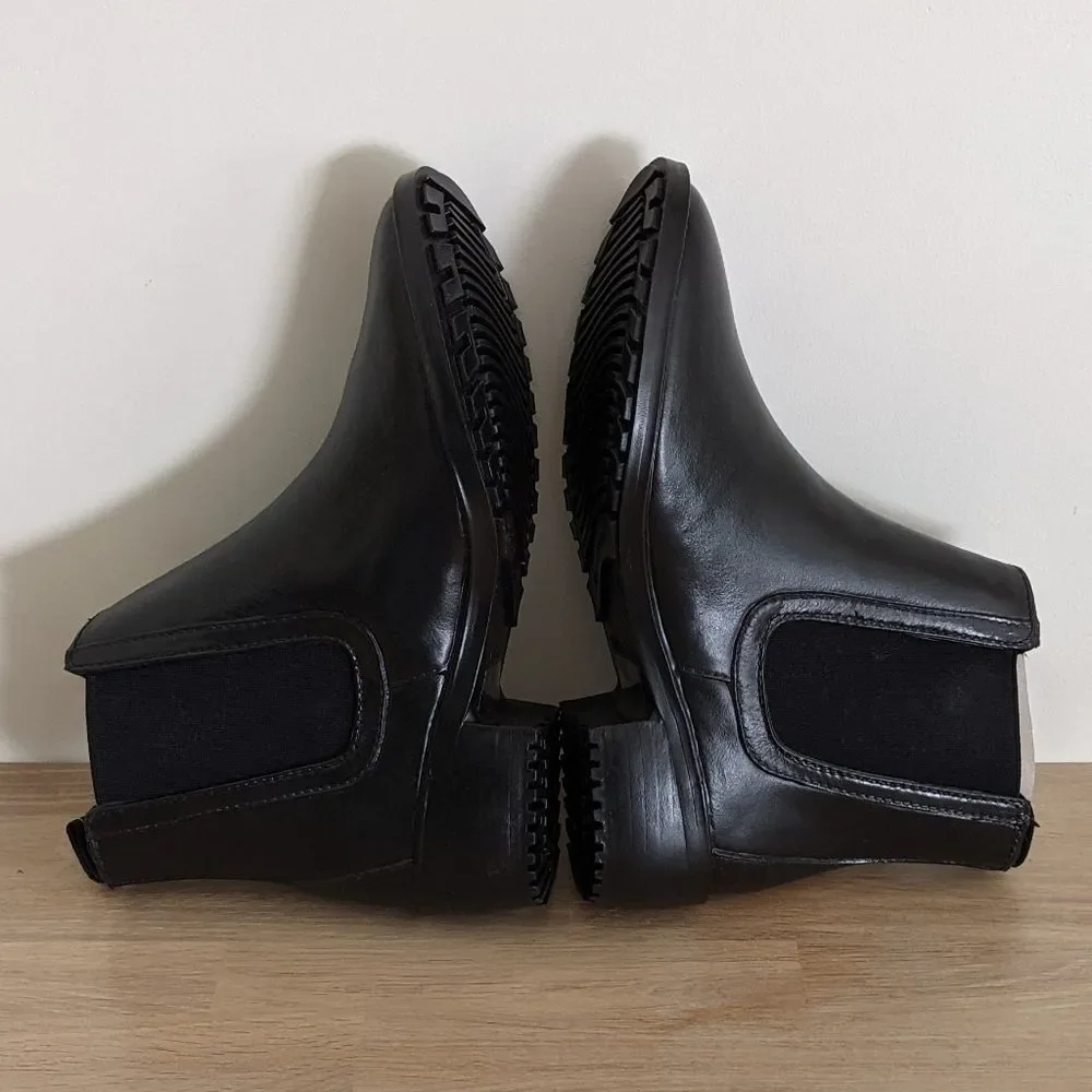 Emu Australia Ellin Black Waterproof Ankle Rain Boots Women's 9